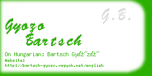 gyozo bartsch business card